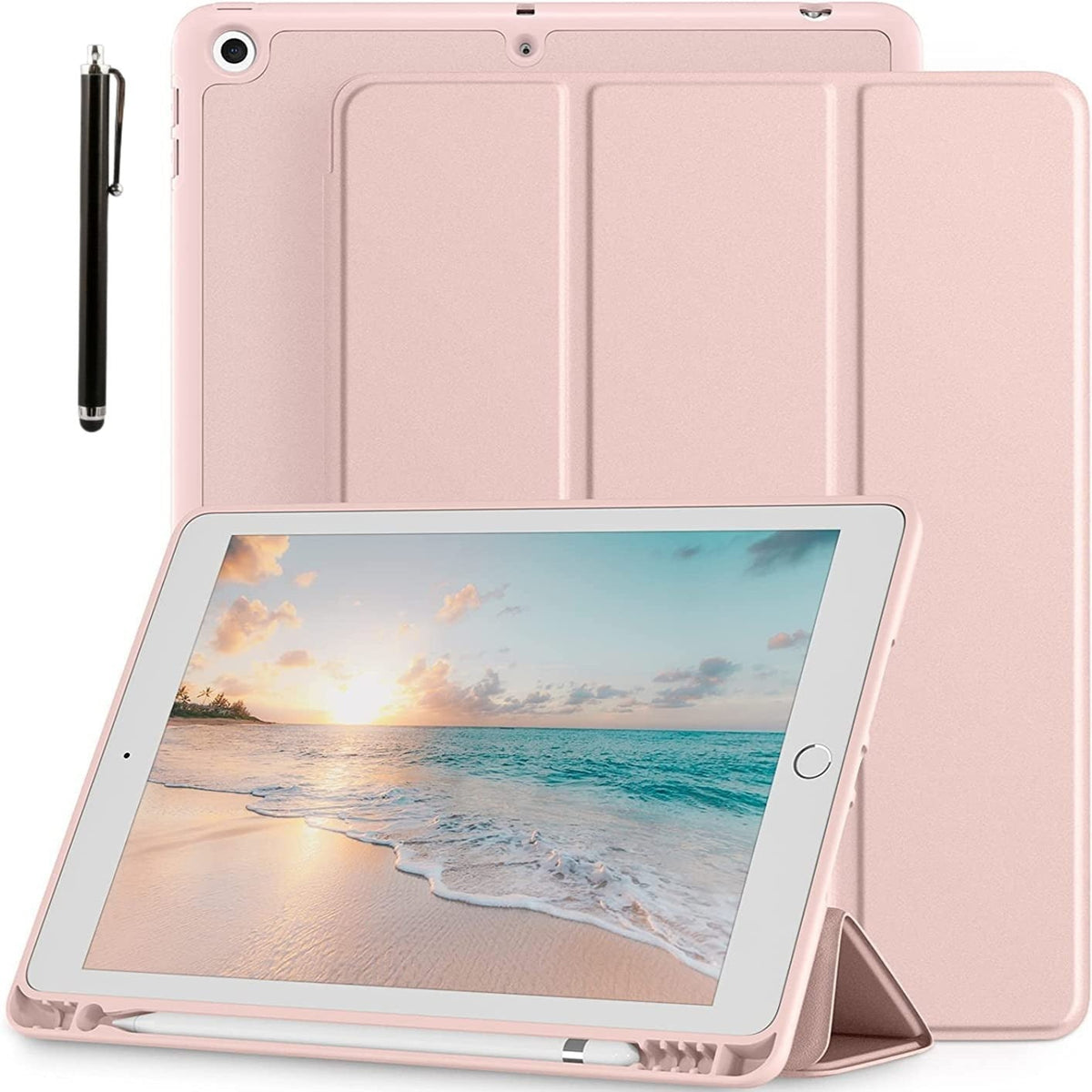 Smart Flexible & Protective Trifold iPad Case with Pencil Holder