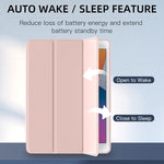 Smart Flexible & Protective Trifold iPad Case with Pencil Holder