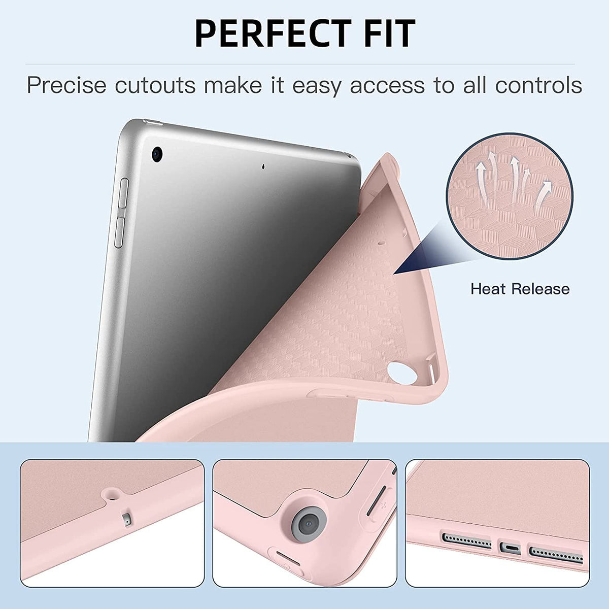 Smart Flexible & Protective Trifold iPad Case with Pencil Holder