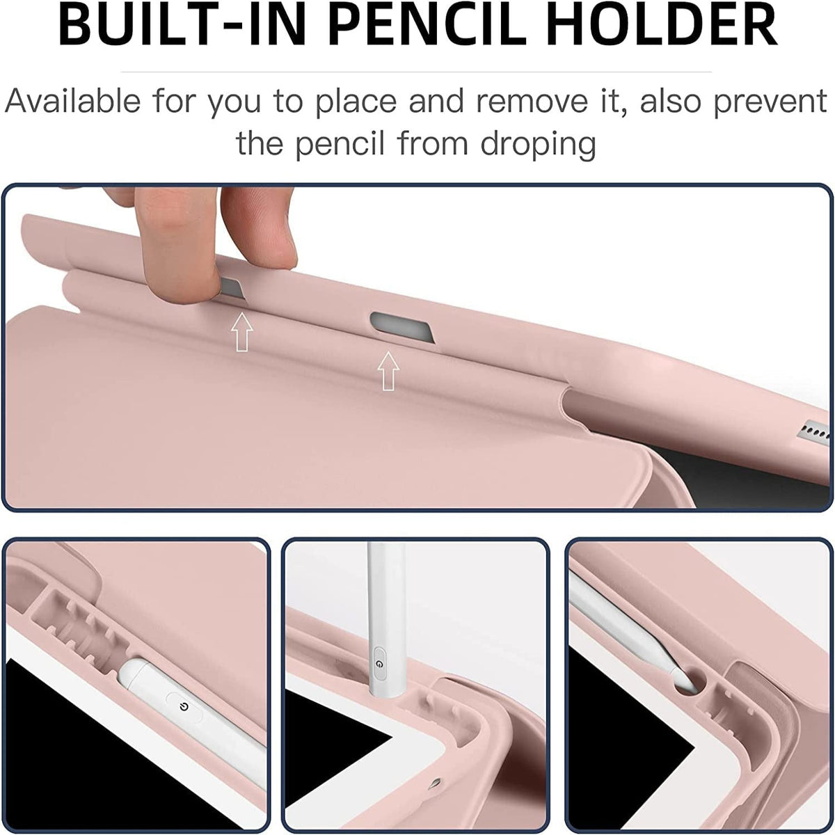 Smart Flexible & Protective Trifold iPad Case with Pencil Holder