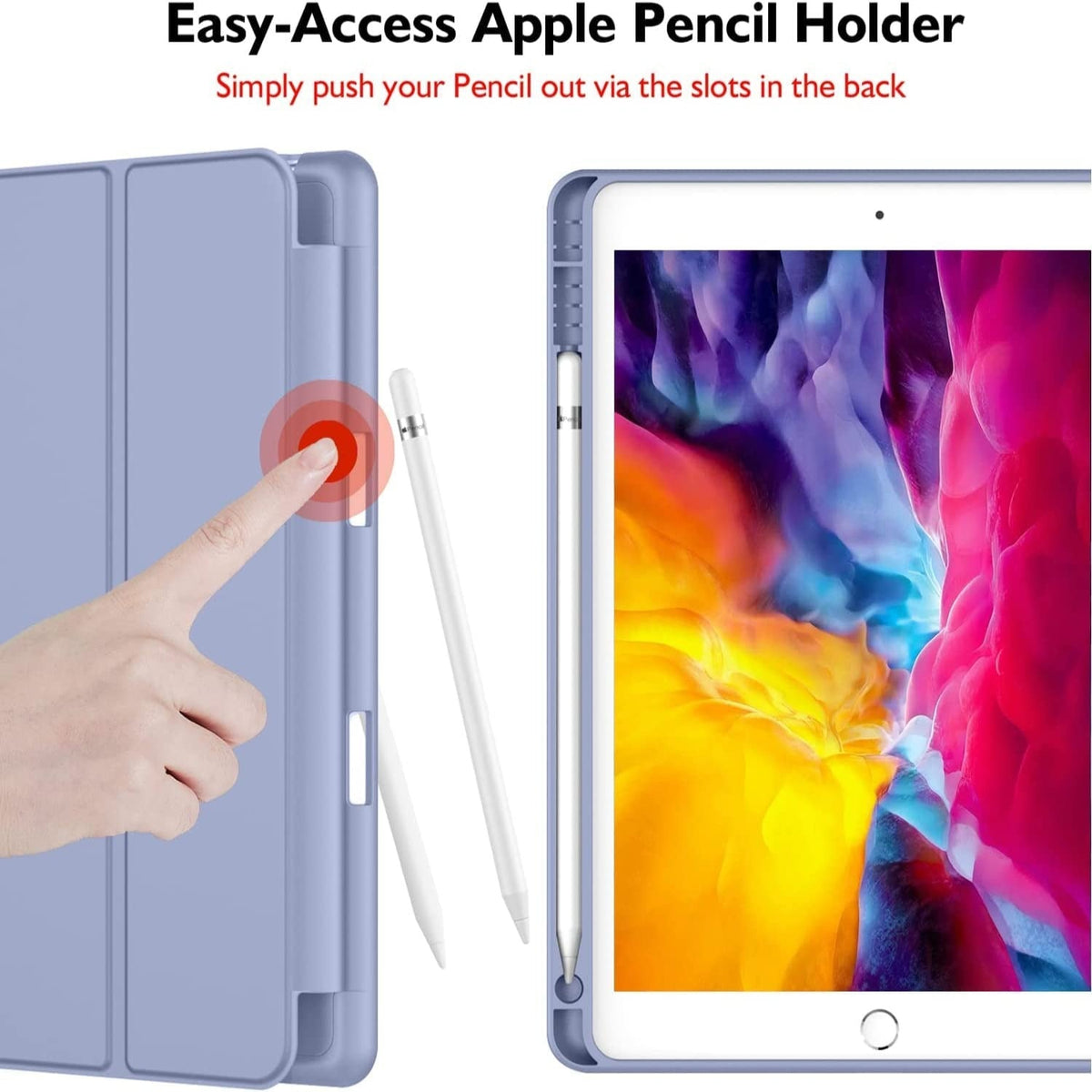 Smart Flexible & Protective Trifold iPad Case with Pencil Holder