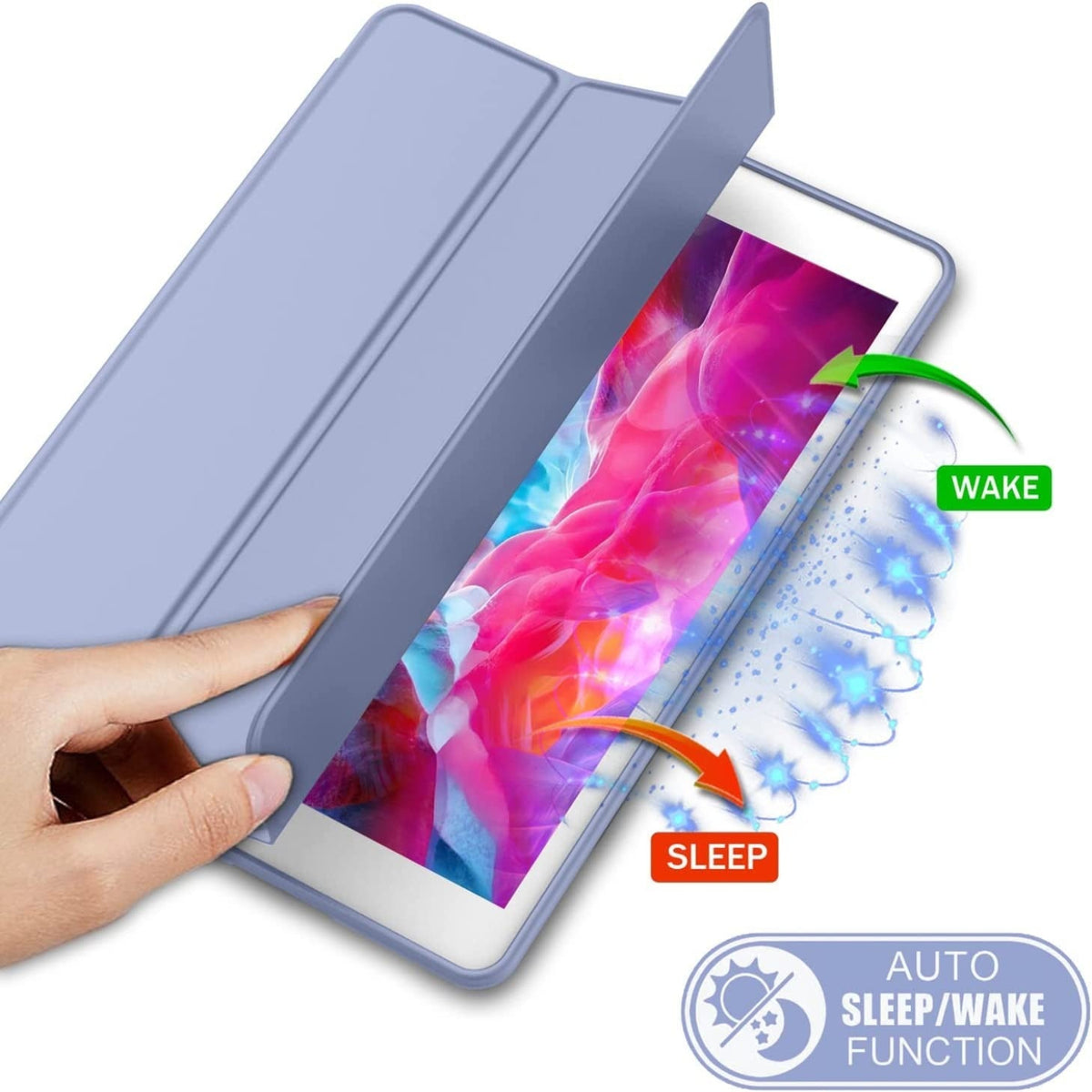 Smart Flexible & Protective Trifold iPad Case with Pencil Holder