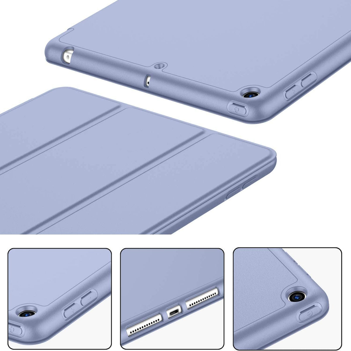 Smart Flexible & Protective Trifold iPad Case with Pencil Holder