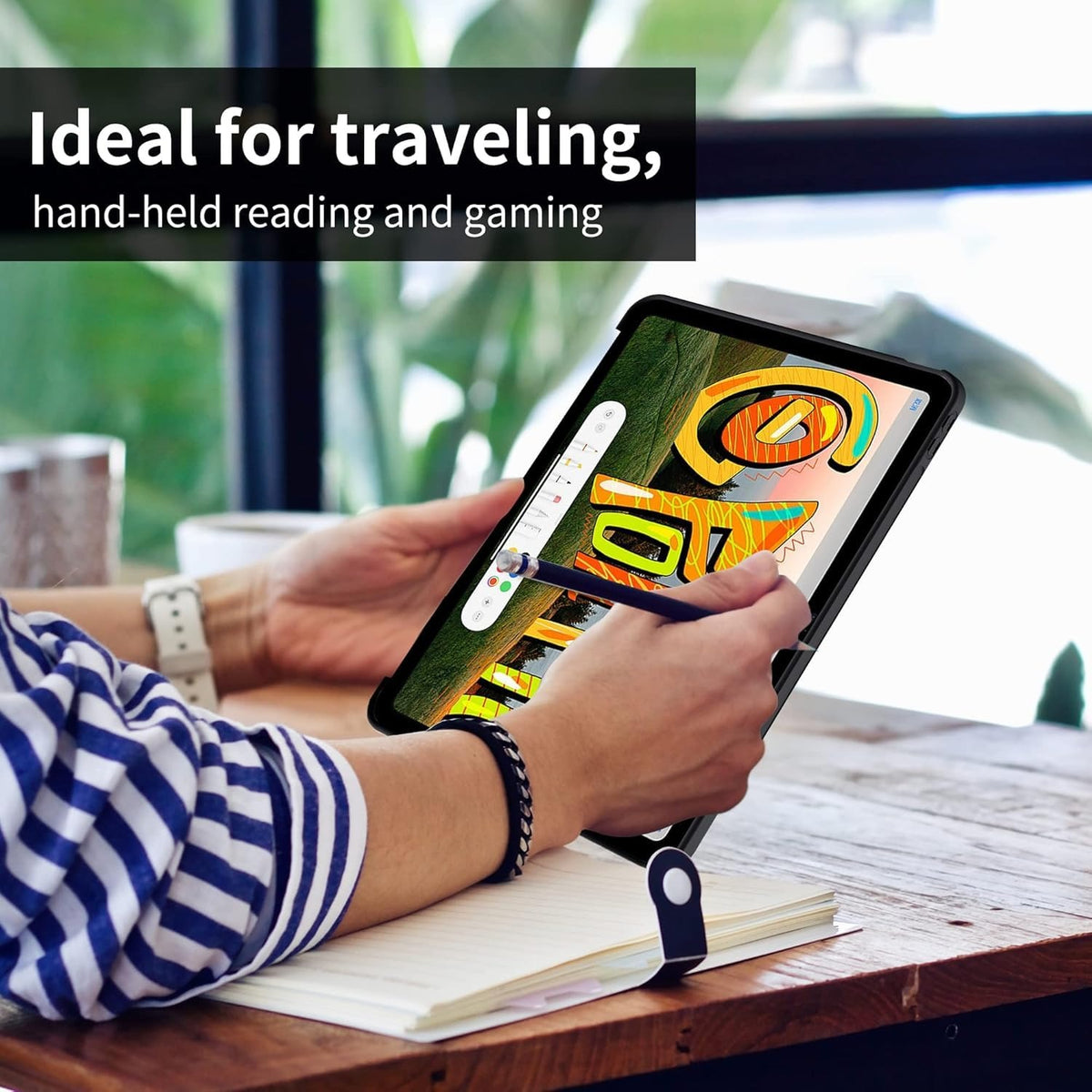 Smart Flexible & Protective Trifold iPad Case with Pencil Holder