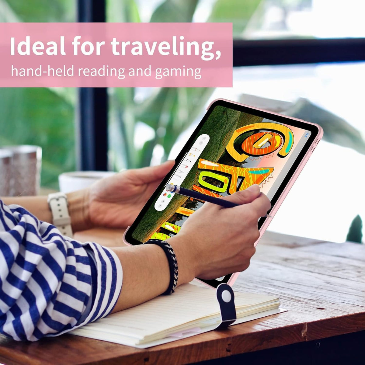 Smart Flexible & Protective Trifold iPad Case with Pencil Holder
