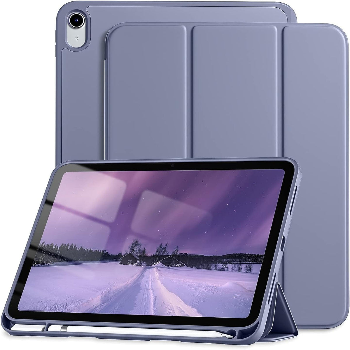 Smart Flexible & Protective Trifold iPad Case with Pencil Holder