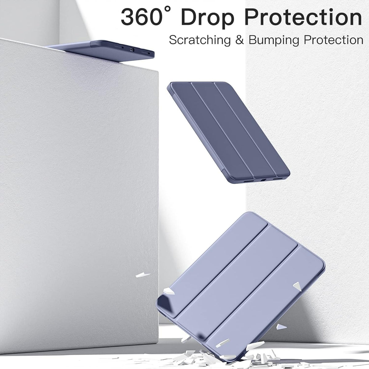 Smart Flexible & Protective Trifold iPad Case with Pencil Holder