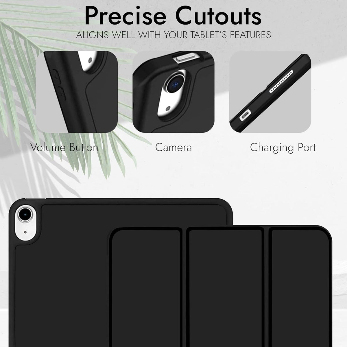 Smart Flexible & Protective Trifold iPad Case with Pencil Holder