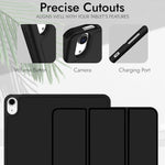 Smart Flexible & Protective Trifold iPad Case with Pencil Holder