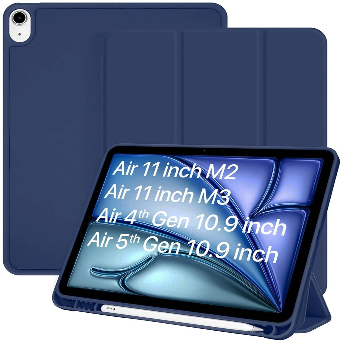 Smart Flexible & Protective Trifold iPad Case with Pencil Holder
