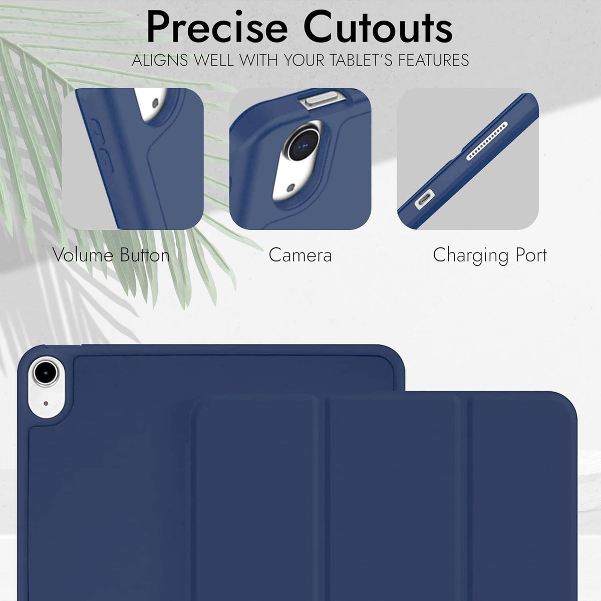 Smart Flexible & Protective Trifold iPad Case with Pencil Holder