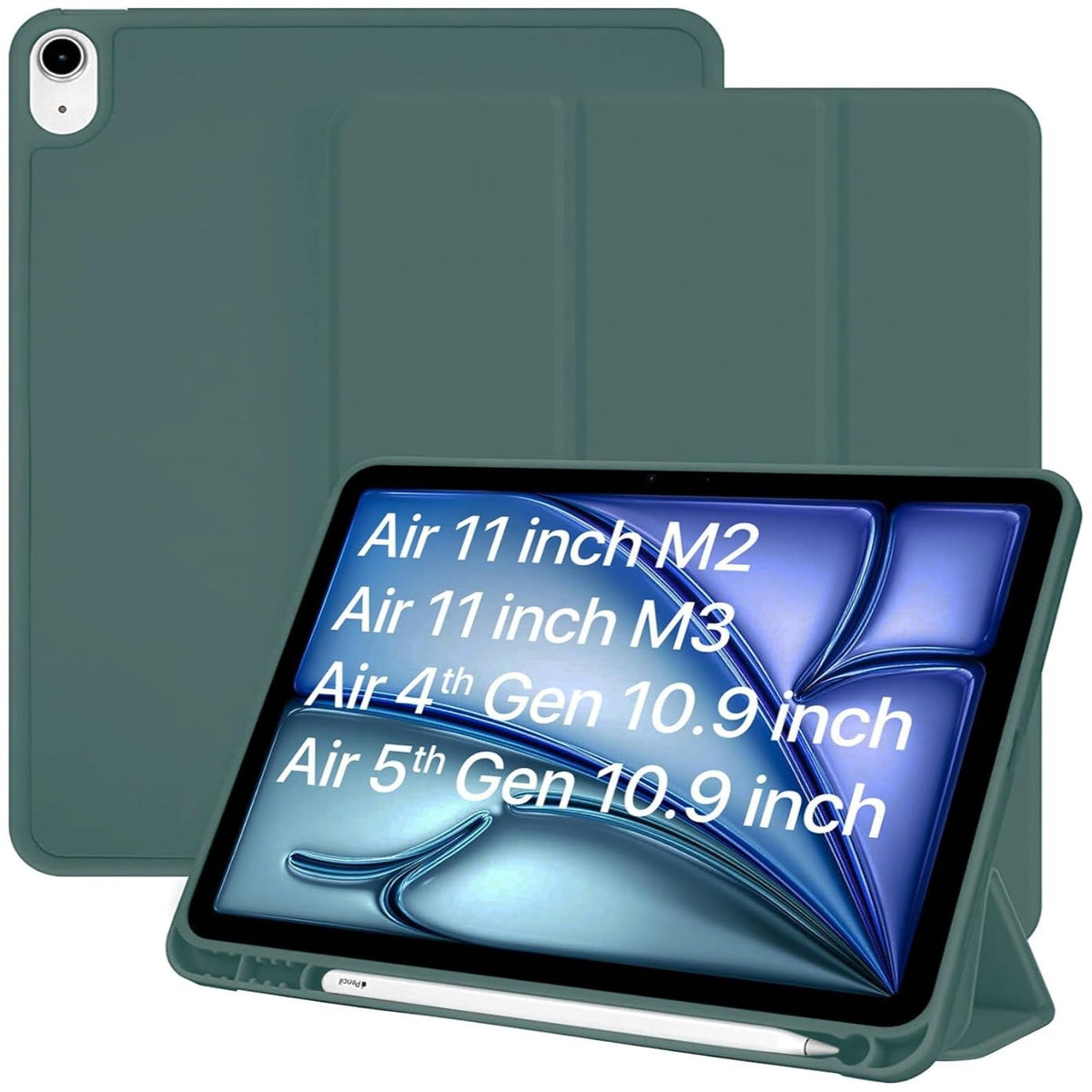 Smart Flexible & Protective Trifold iPad Case with Pencil Holder
