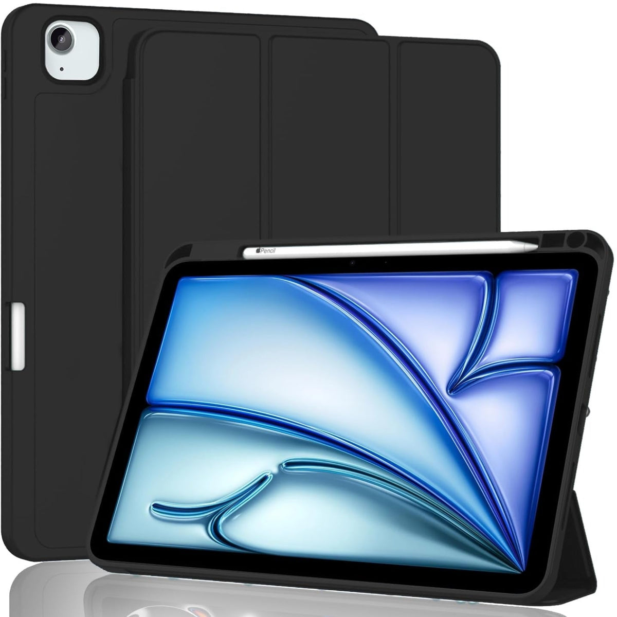 Smart Flexible & Protective Trifold iPad Case with Pencil Holder