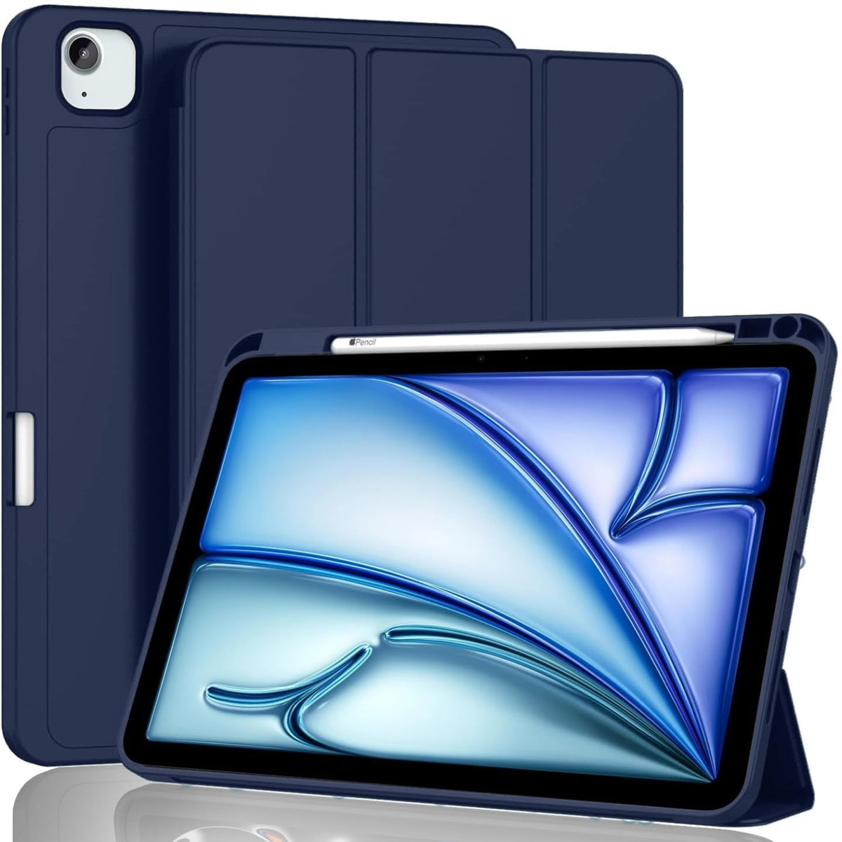 Smart Flexible & Protective Trifold iPad Case with Pencil Holder