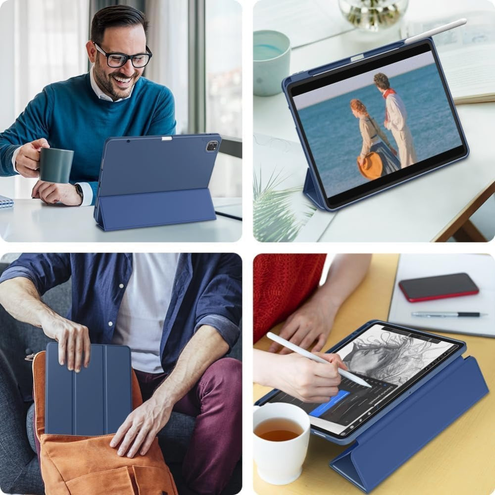 Smart Flexible & Protective Trifold iPad Case with Pencil Holder