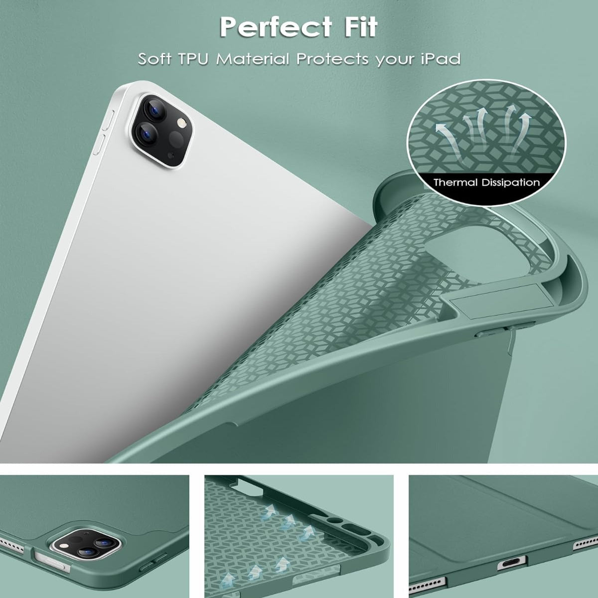 Smart Flexible & Protective Trifold iPad Case with Pencil Holder
