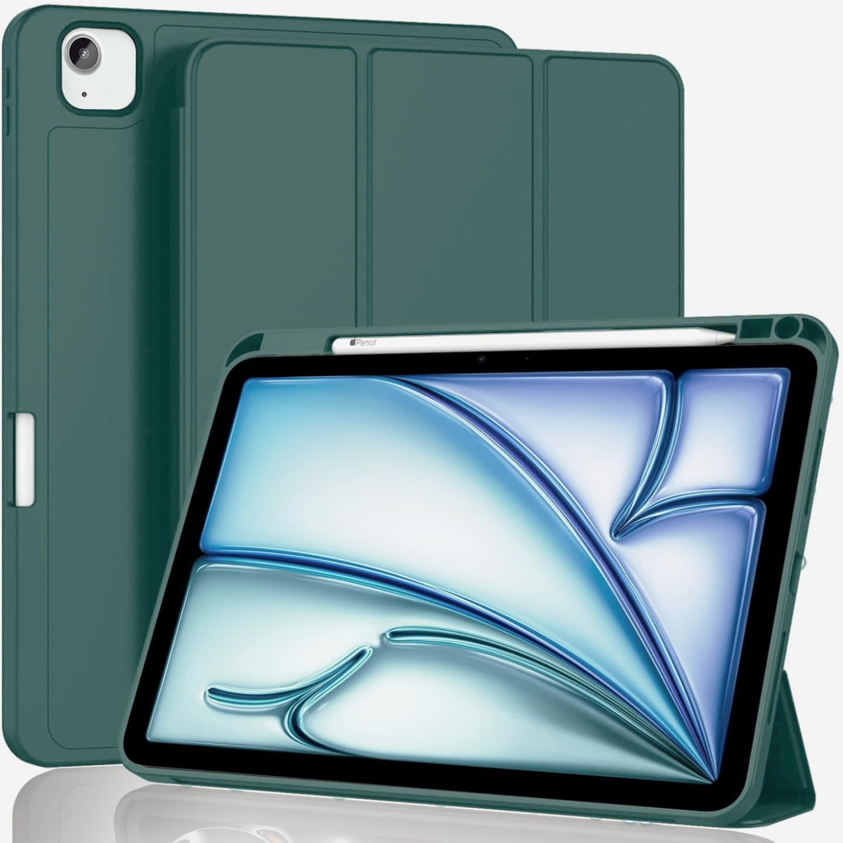 Smart Flexible & Protective Trifold iPad Case with Pencil Holder