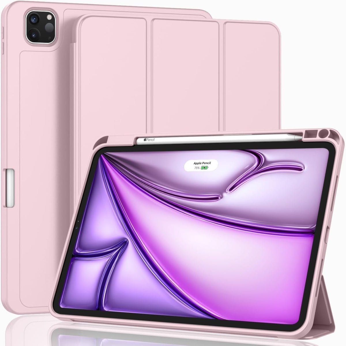 Smart Flexible & Protective Trifold iPad Case with Pencil Holder