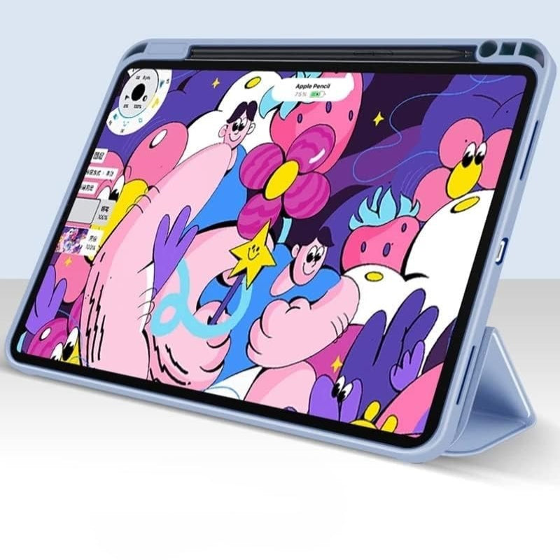 Smart Flexible & Protective Trifold iPad Case with Pencil Holder