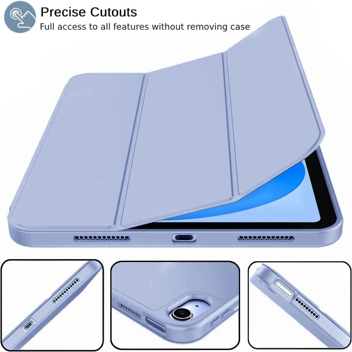 Smart Flexible & Protective Trifold iPad Case with Pencil Holder