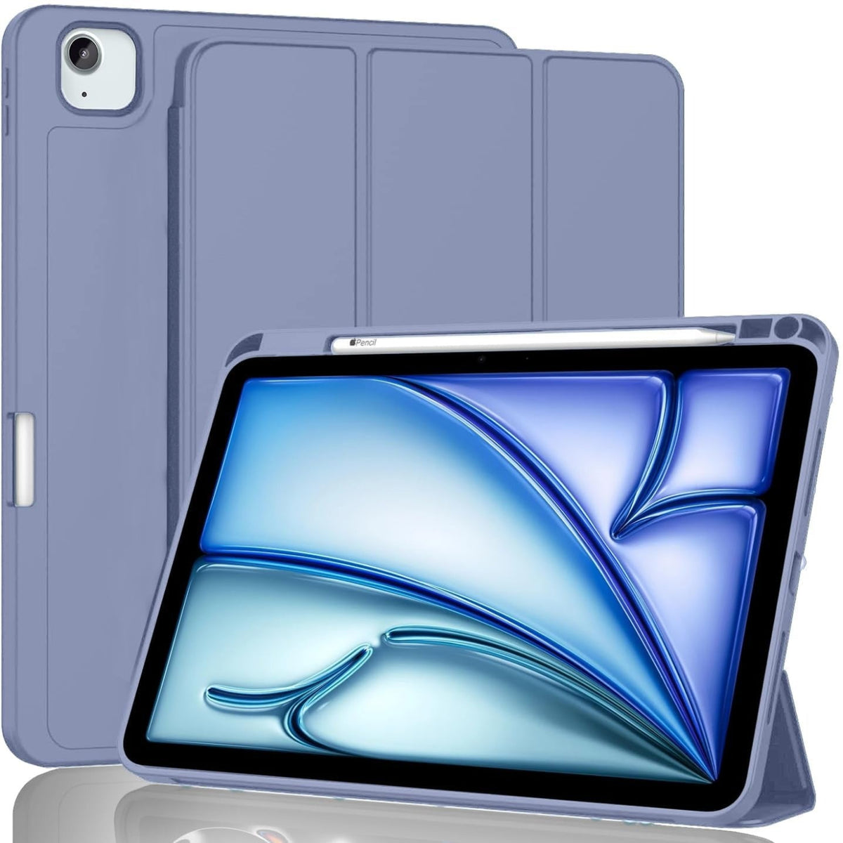 Smart Flexible & Protective Trifold iPad Case with Pencil Holder