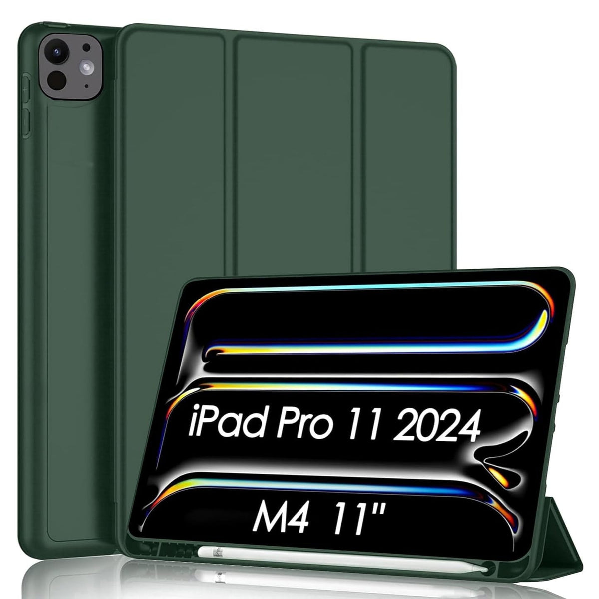 Smart Flexible & Protective Trifold iPad Case with Pencil Holder
