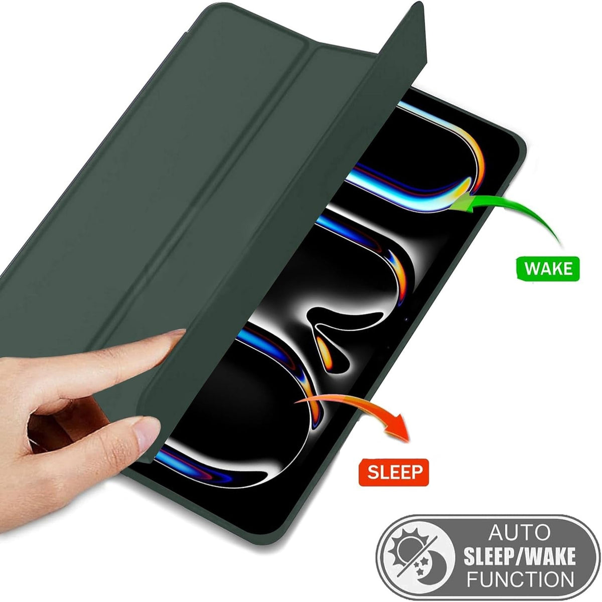 Smart Flexible & Protective Trifold iPad Case with Pencil Holder