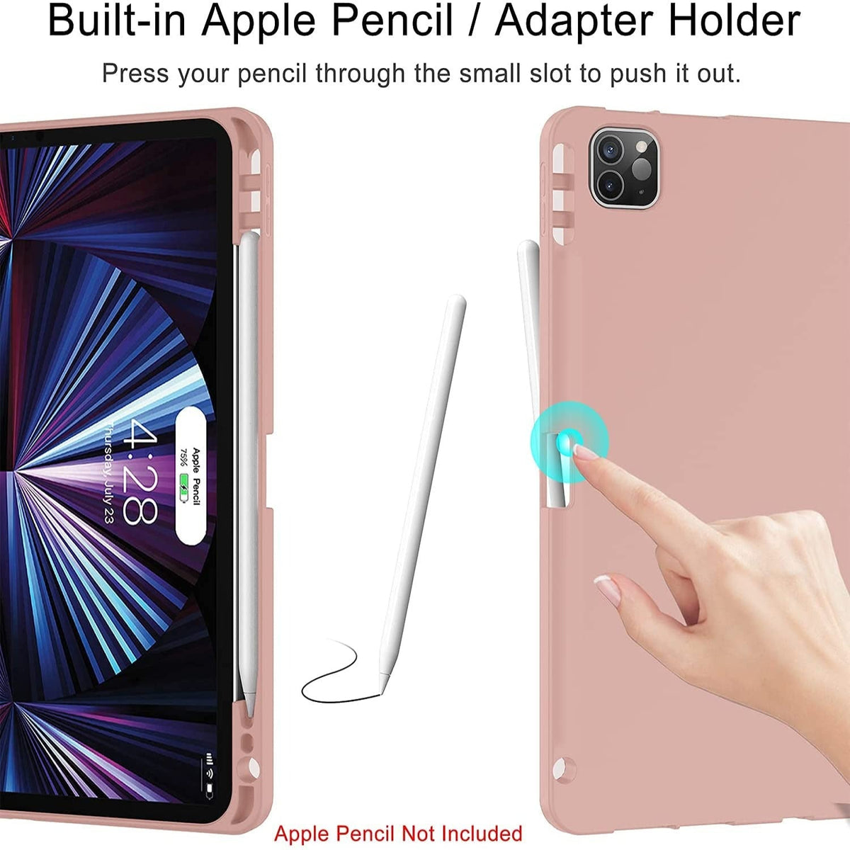 Smart Flexible & Protective Trifold iPad Case with Pencil Holder