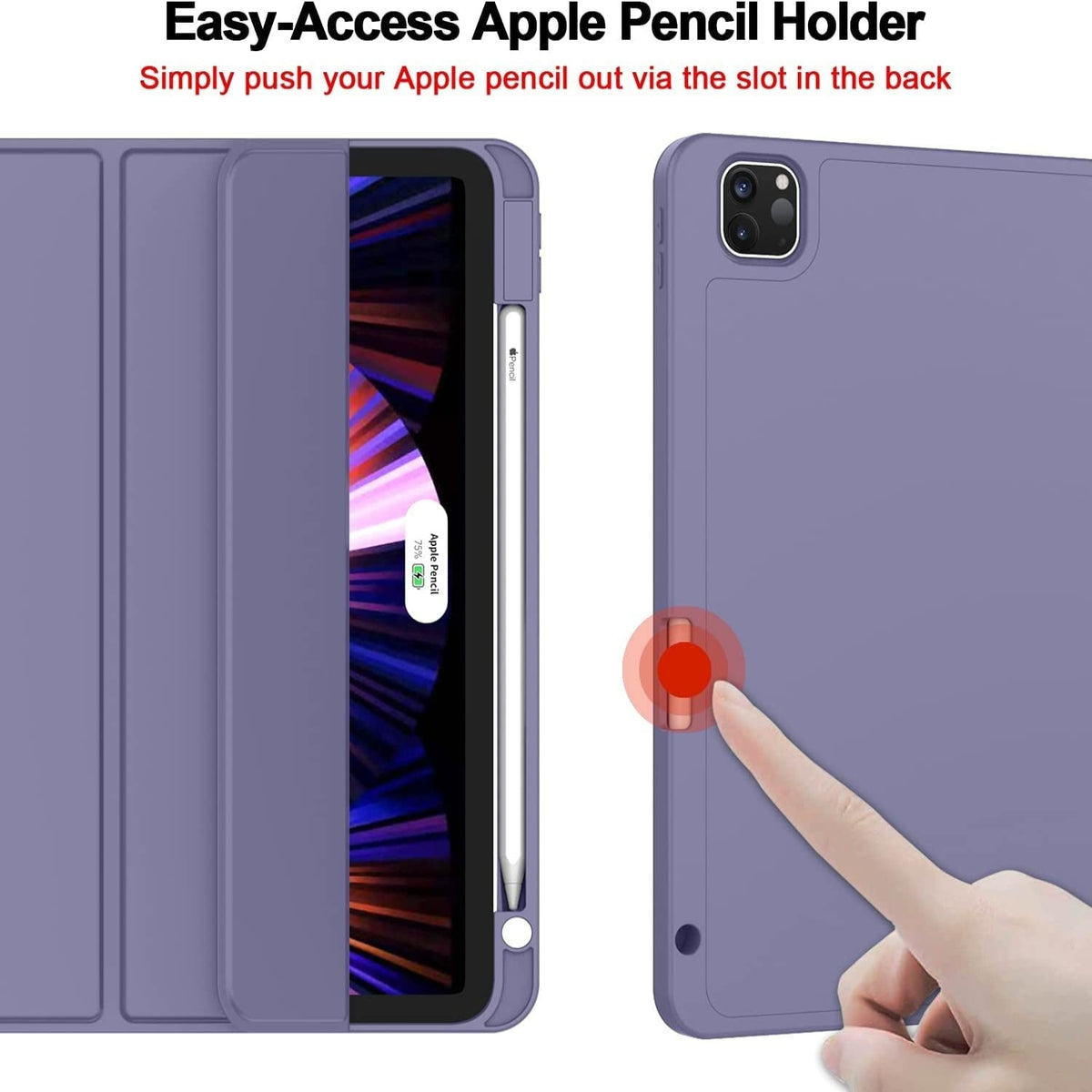 Smart Flexible & Protective Trifold iPad Case with Pencil Holder
