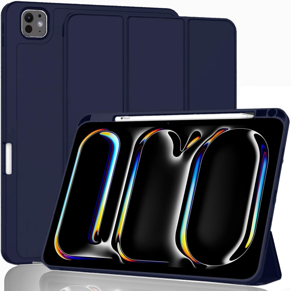 Smart Flexible & Protective Trifold iPad Case with Pencil Holder