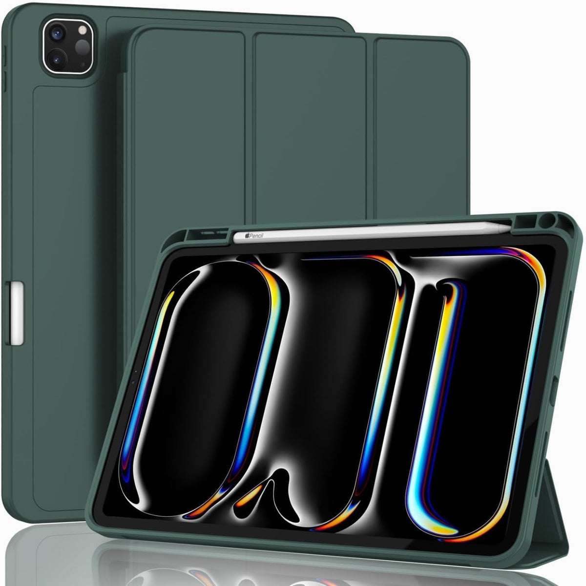 Smart Flexible & Protective Trifold iPad Case with Pencil Holder