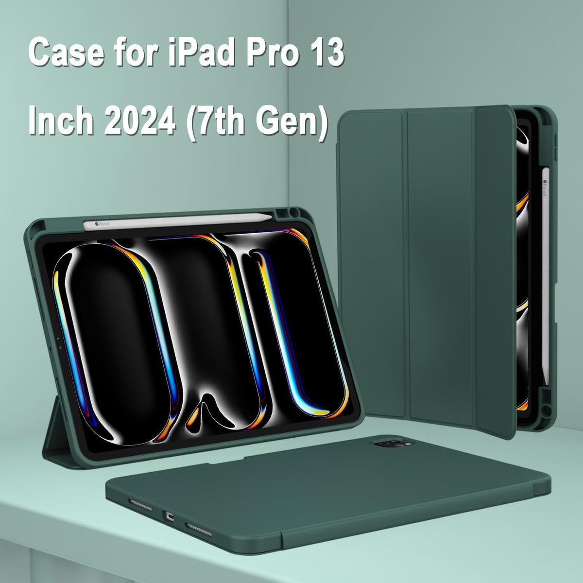 Smart Flexible & Protective Trifold iPad Case with Pencil Holder