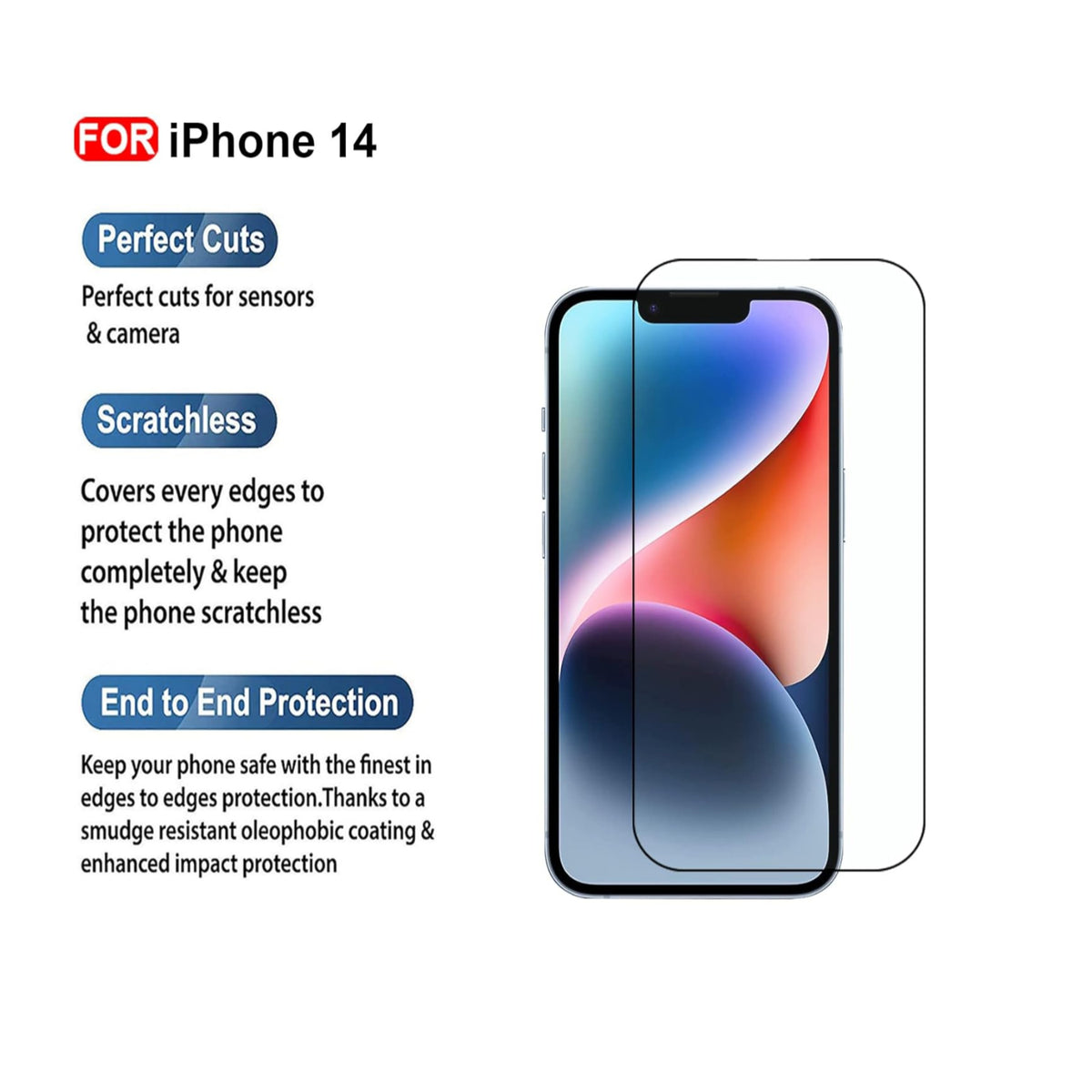 Ultra-Clear Tempered Glass Screen Protector for iPhone 14