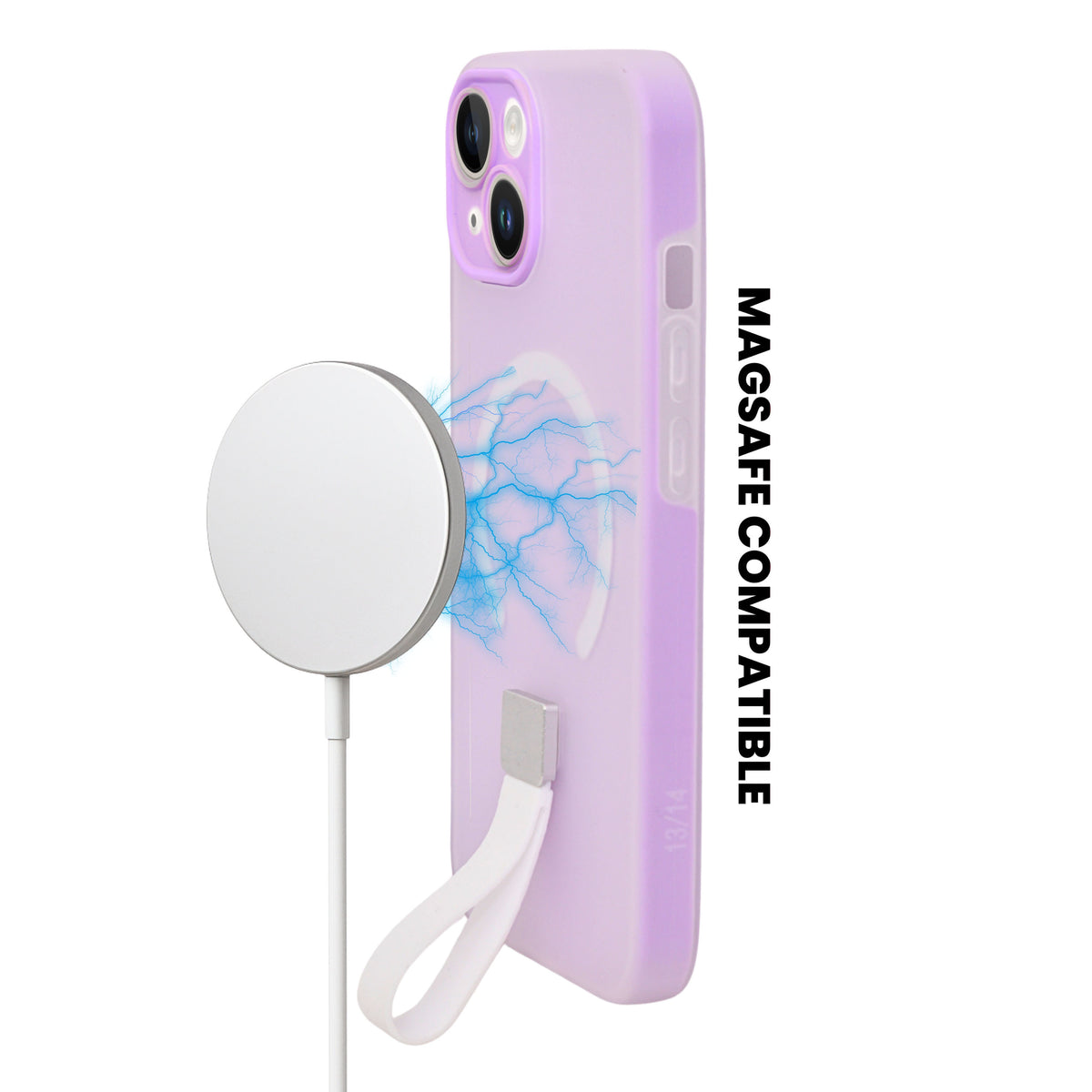 Frosty Matte with Silicone Finger Loop Phone Case for iPhone 13 / 14