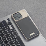 Metal Series Magsafe Leather Case With Titanium Frame