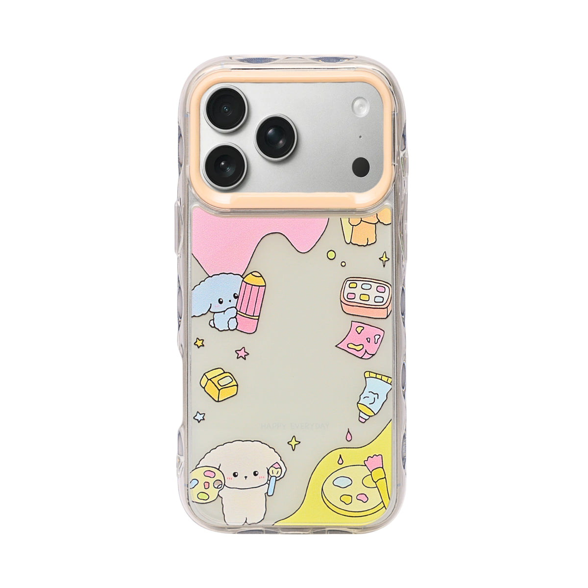 Cute Transparent Wavy Edge Phone Case for iPhone 17 Pro