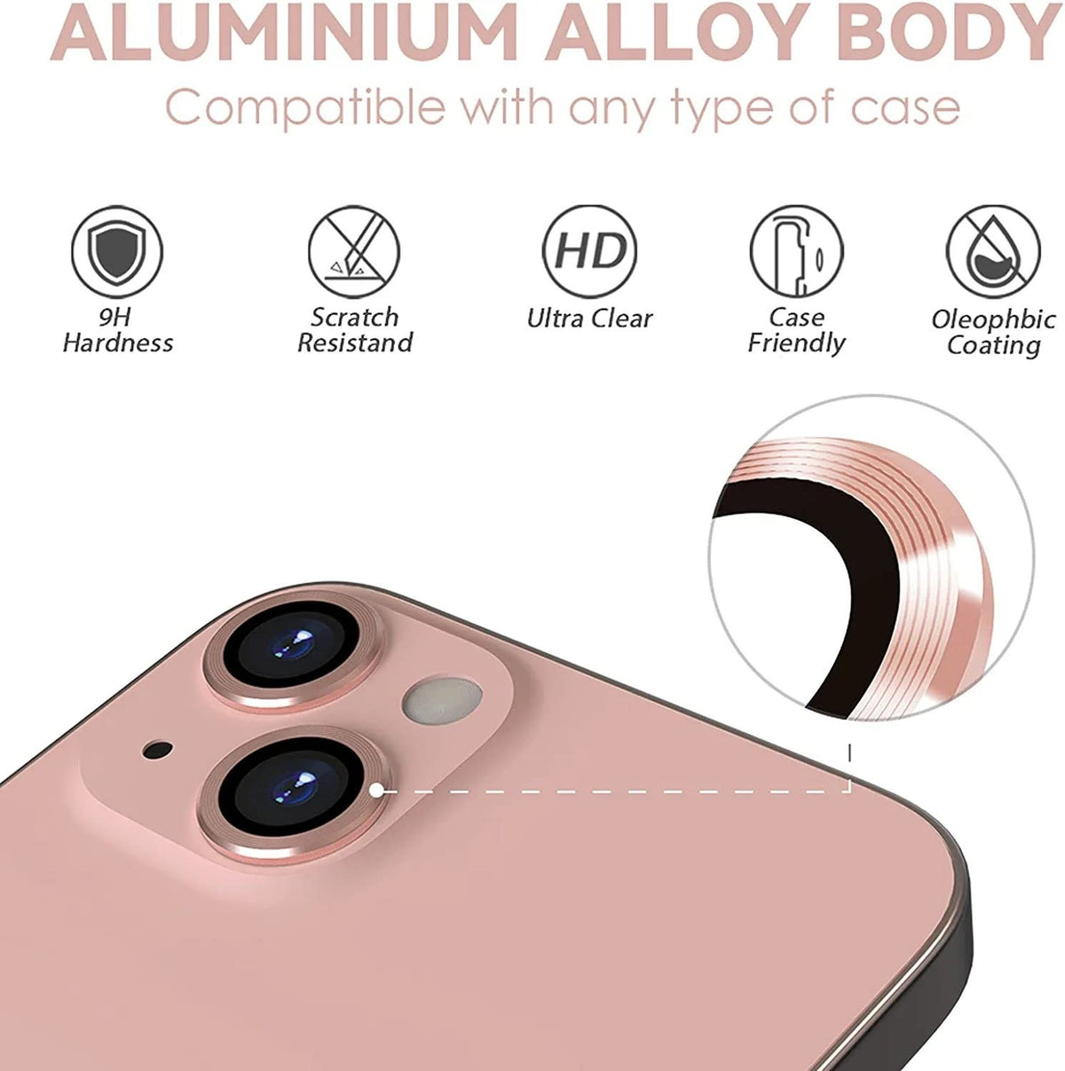 Tempered Glass Camera Lens Protector for iPhone 13 mini