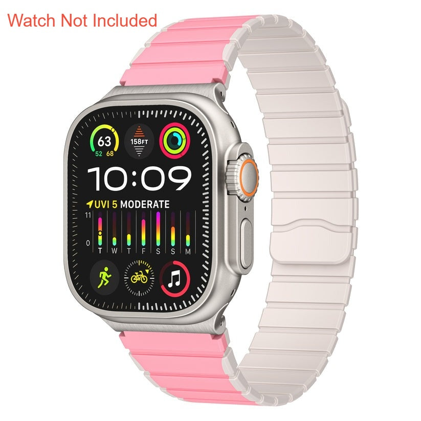 Luxury Magnetic Strap for iWatch 49mm (Ultra 2/Ultra), 46mm, 45mm, 44mm, 42mm – Compatible with Series 10/9/8/7/6/5/4/3/2/1/SE – Adjustable & Secure Fit
