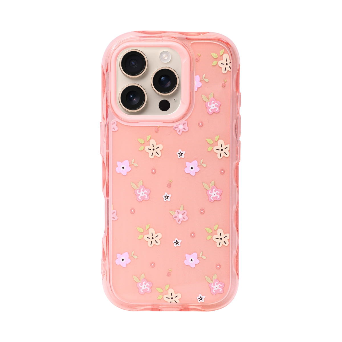 Cute Transparent Wavy Edge Phone Case for iPhone 16 Pro