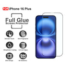Ultra-Clear Tempered Glass Screen Protector for iPhone 16 Plus