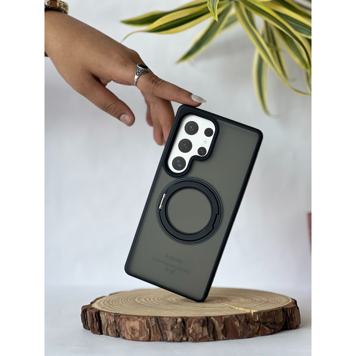 Premium Round Ring Stand Case for Samsung Galaxy S25 Ultra – Durable & Stylish Design