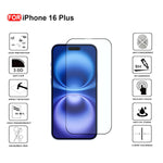 Ultra-Clear Tempered Glass Screen Protector for iPhone 16 Plus