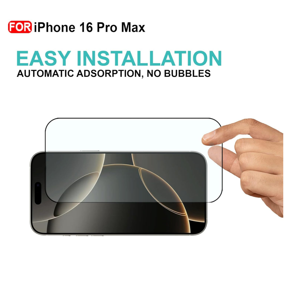 Ultra-Clear Tempered Glass Screen Protector for iPhone 16 Pro Max