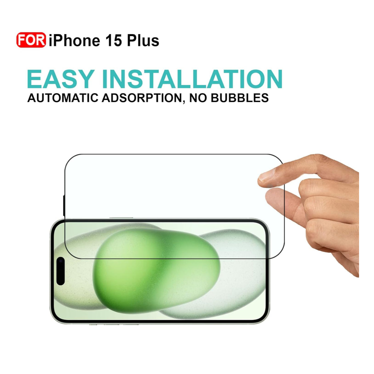 Ultra-Clear Tempered Glass Screen Protector for iPhone 15 Plus