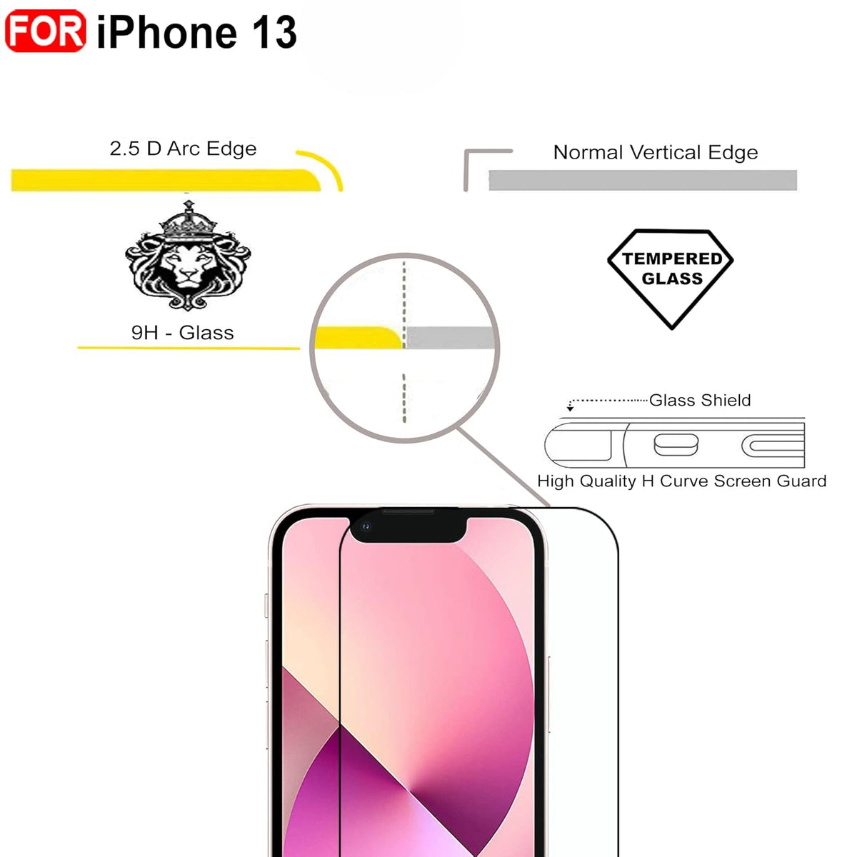 Ultra-Clear Tempered Glass Screen Protector for iPhone 13