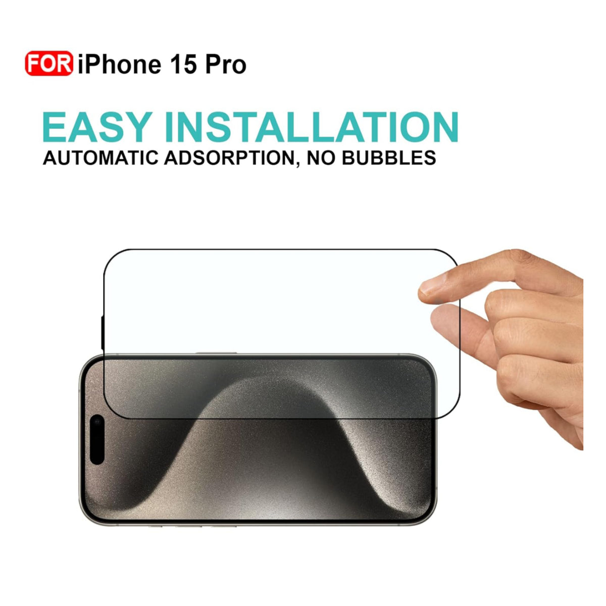 Ultra-Clear Tempered Glass Screen Protector for iPhone 15 Pro