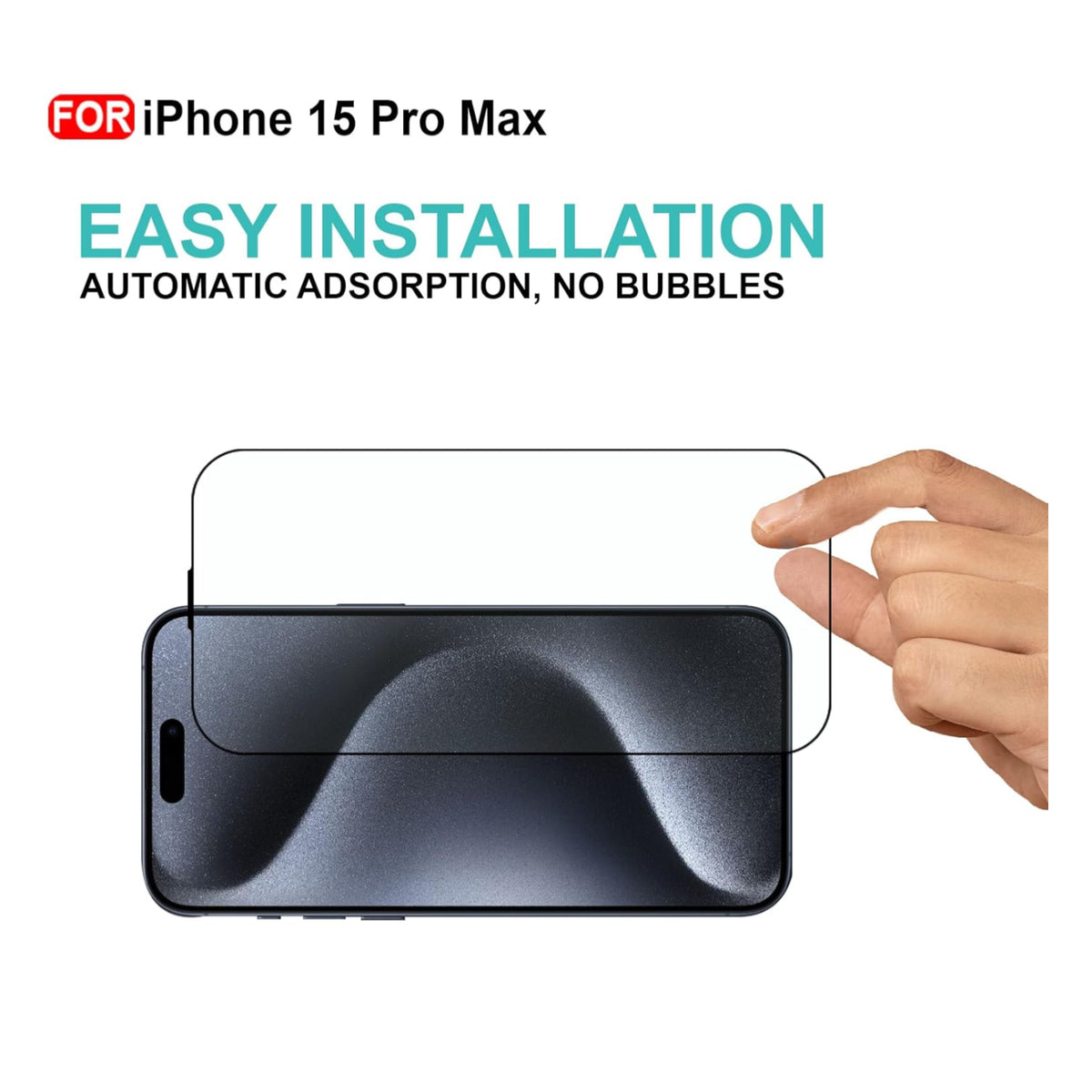 Ultra-Clear Tempered Glass Screen Protector for iPhone 15 Pro Max