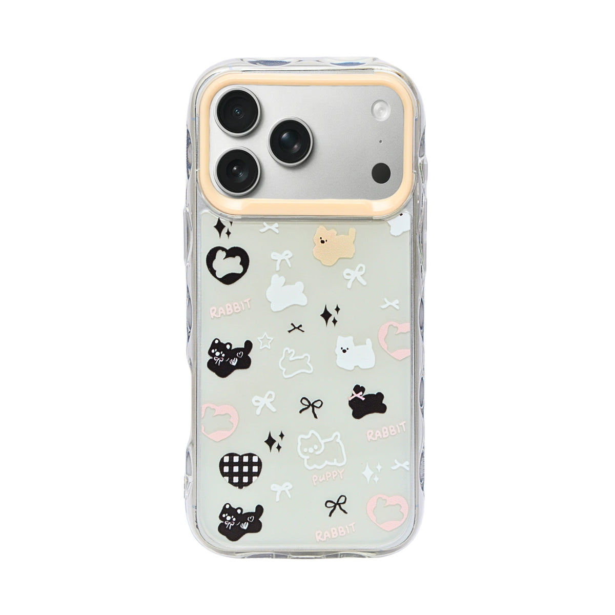 Cute Transparent Wavy Edge Phone Case for iPhone 17 Pro