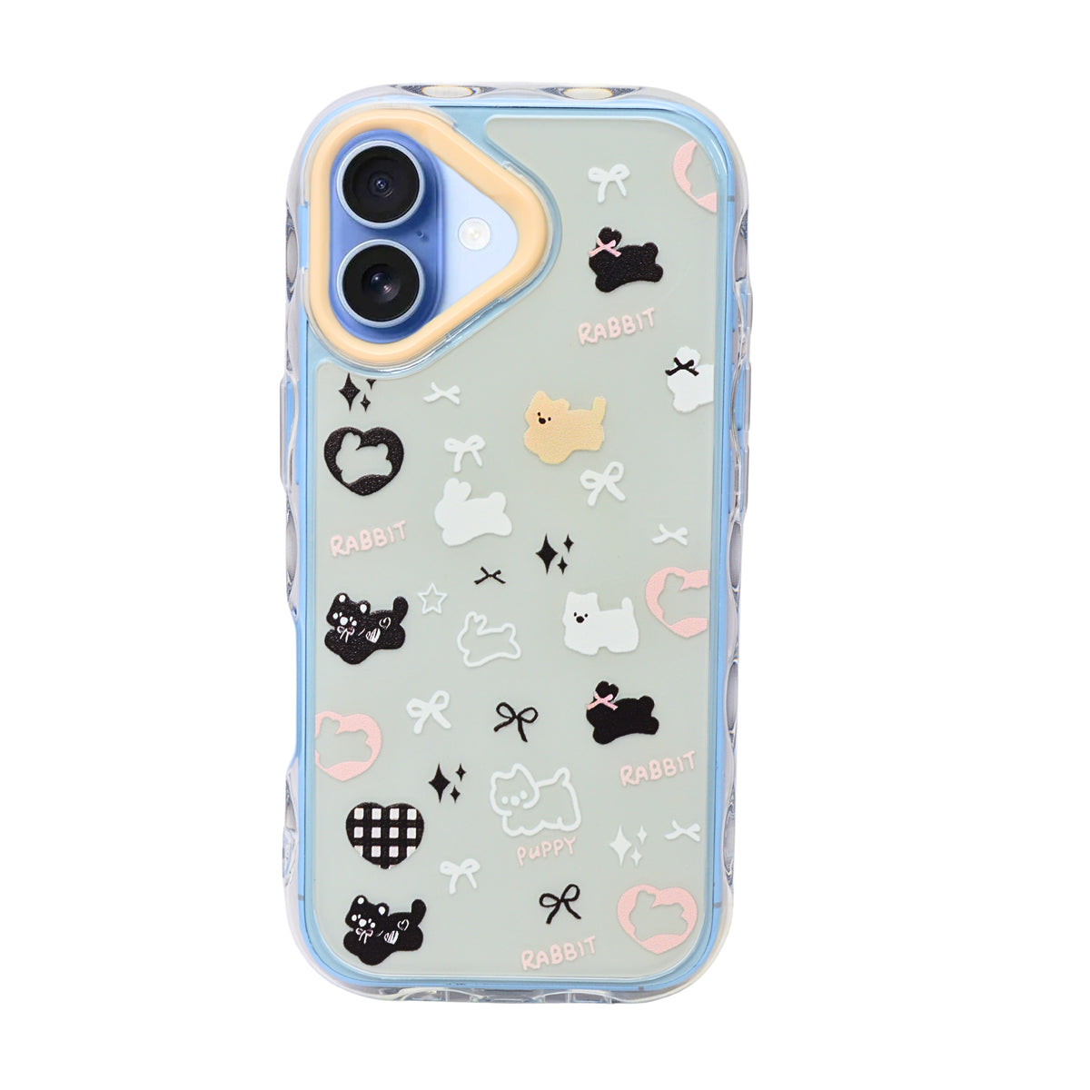 Cute Transparent Wavy Edge Phone Case for iPhone 17
