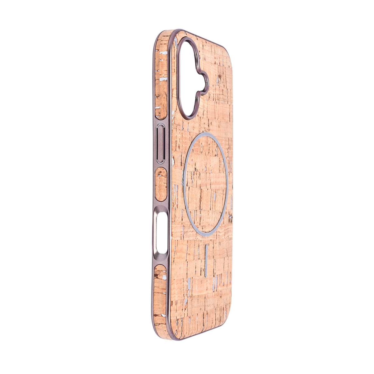 Cork Texture Printed MagSafe Compatible Phone Case for iPhone 17